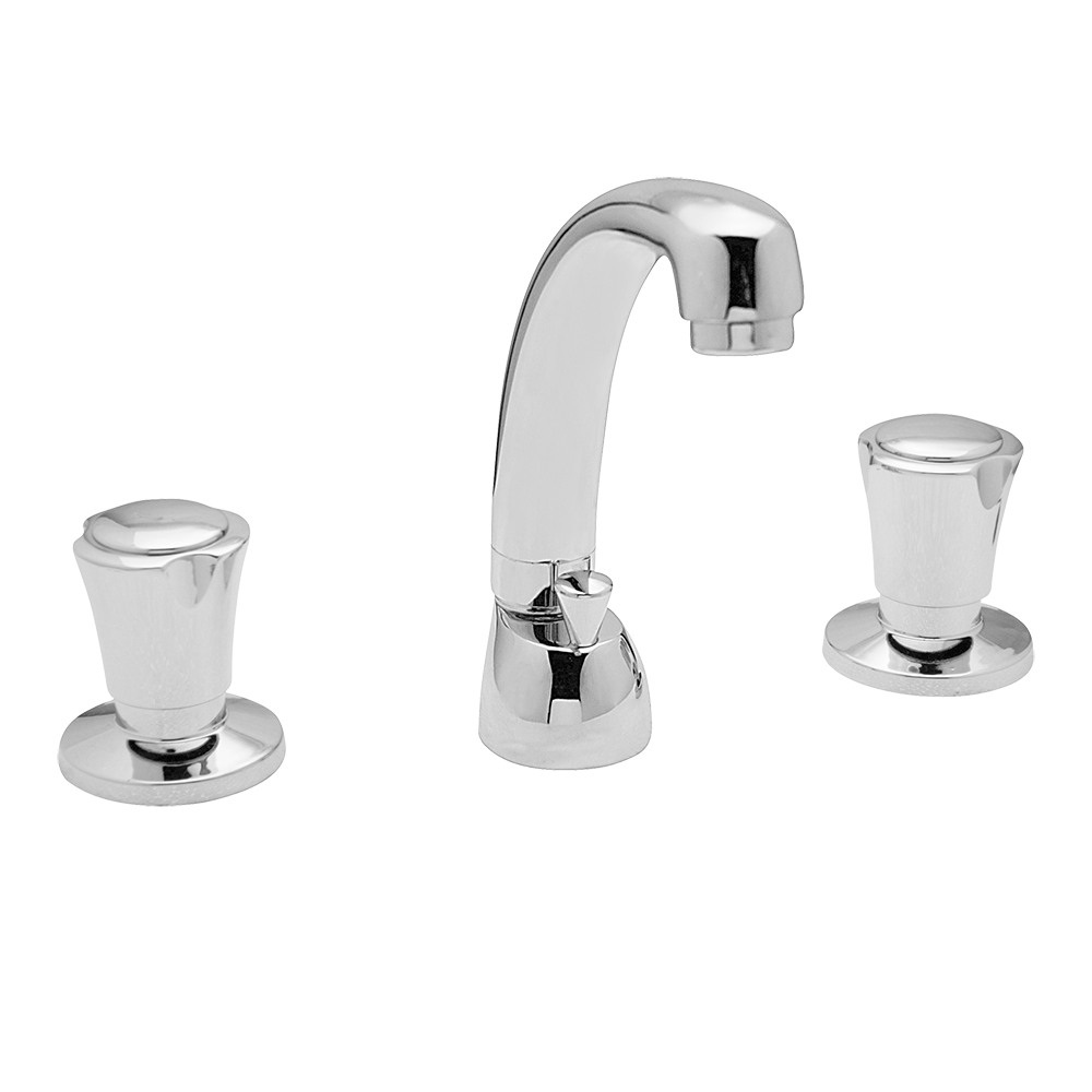 <span style="color: #ff0000; font-size: 24px;font-weight:600;">Art. BO1006/MOB</span><br> BATTERIA LAVABO 3 FORI IN OTTONE<br> CON SCARICO AUTOMATICO 1”1/4 CON CANNA GIREVOLE IN OTTONE FUSA - SERIE SOLE