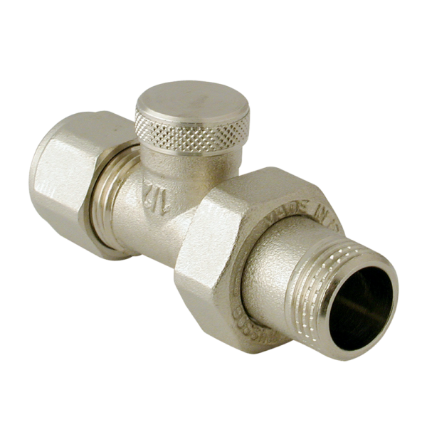 <span style="color: #ff0000; font-size: 24px;font-weight:600;">Art. 306</span><br> BRASS RADIATOR STRAIGHT LOCKSHIELD WITH CONNECTION FOR MULTILAYER PIPE