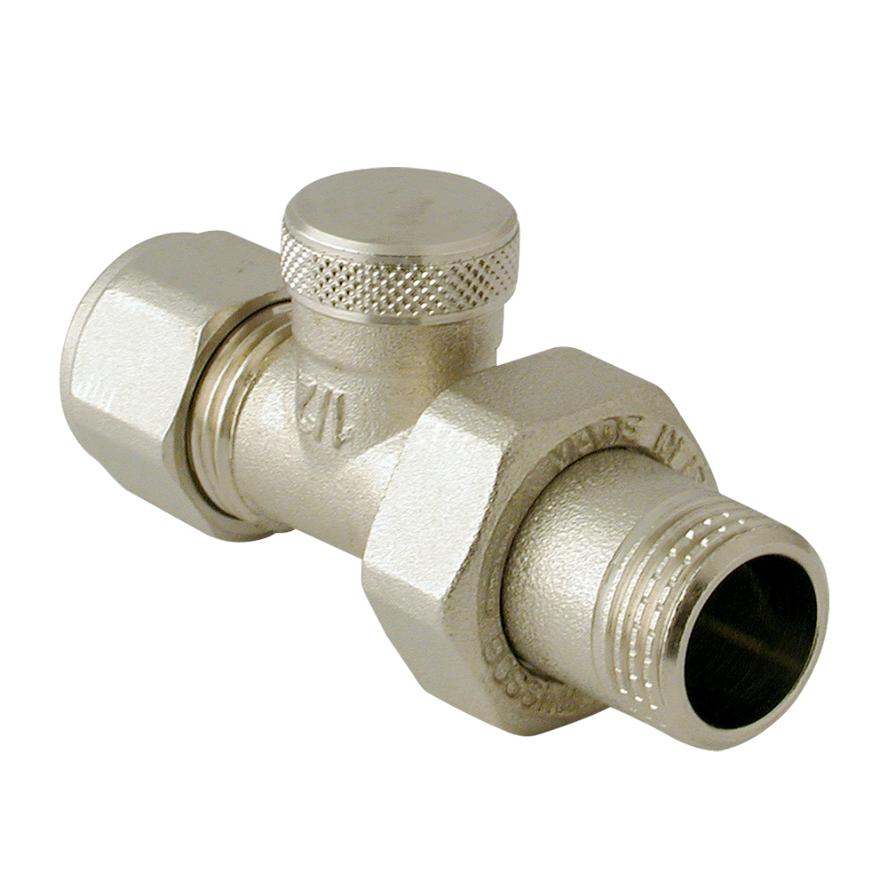 <span style="color: #ff0000; font-size: 24px;font-weight:600;">Art. 306</span><br> BRASS RADIATOR STRAIGHT LOCKSHIELD WITH CONNECTION FOR MULTILAYER PIPE