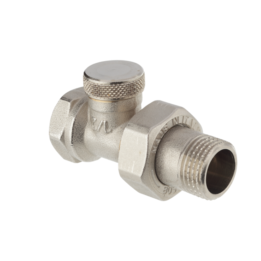 <span style="color: #ff0000; font-size: 24px;font-weight:600;">Art. 306</span><br> BRASS RADIATOR STRAIGHT LOCKSHIELD WITH CONNECTION FOR MULTILAYER PIPE - Image 2