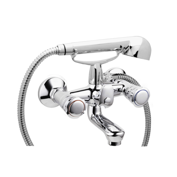 <span style="color: #ff0000; font-size: 24px;font-weight:600;">Art. BO2001</span><br> BATH AND SHOWER MIXER WITH FLEX HOSE CM. 150 AND HAND SHOWER - SERIE TREVI
