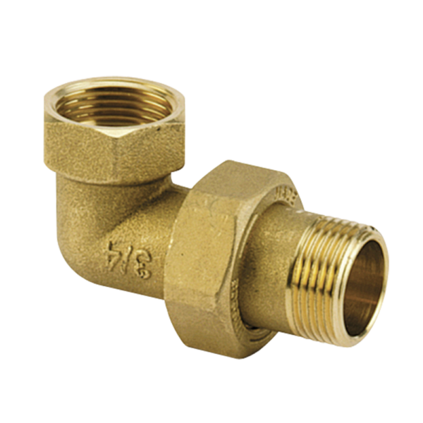 <span style="color: #ff0000; font-size: 24px;font-weight:600;">Art. 355</span><br> BRASS 3 PIECES ELBOW CONNECTION WITH O-RING