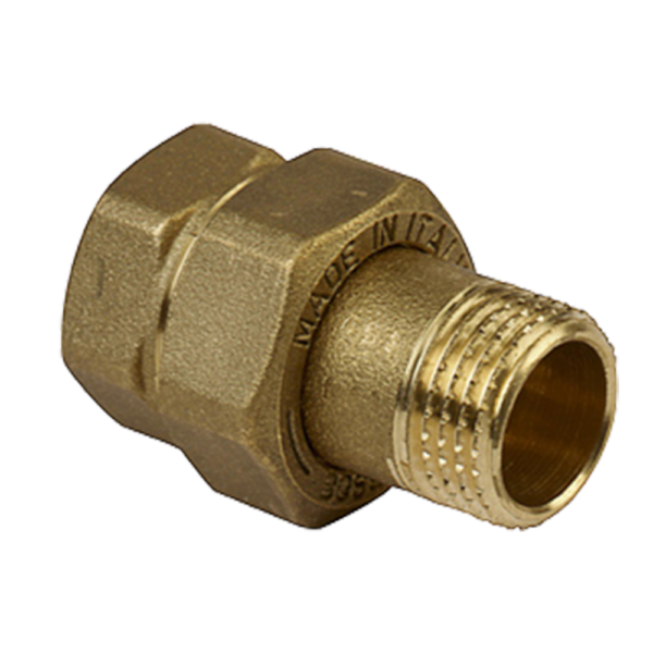 <span style="color: #ff0000; font-size: 24px;font-weight:600;">Art. 350</span><br> BRASS 3 PIECES STRAIGHT CONNECTION WITH O-RING