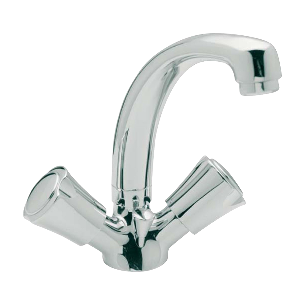 <span style="color: #ff0000; font-size: 24px;font-weight:600;">Art. BO1020</span><br> SINGLE-HOLE WASH BASIN MIXER WITH POP-UP WASTE 1”1/4 SWIVEL CASTED SPOUT - SERIE SOLE