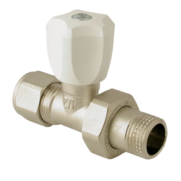 <span style="color: #ff0000; font-size: 24px;font-weight:600;">Art. 305</span><br> BRASS RADIATOR STRAIGHT VALVE WITH CONNECTION FOR MULTILAYER PIPE - Image 2